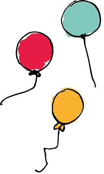 Illustration of 3 balloons